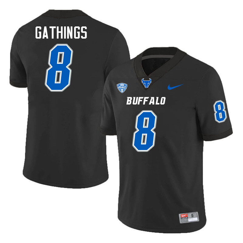 Jasaiah Gathings UB Bulls Jersey,University Of Buffalo Bulls #8 Jasaiah Gathings Jersey Youth-Black